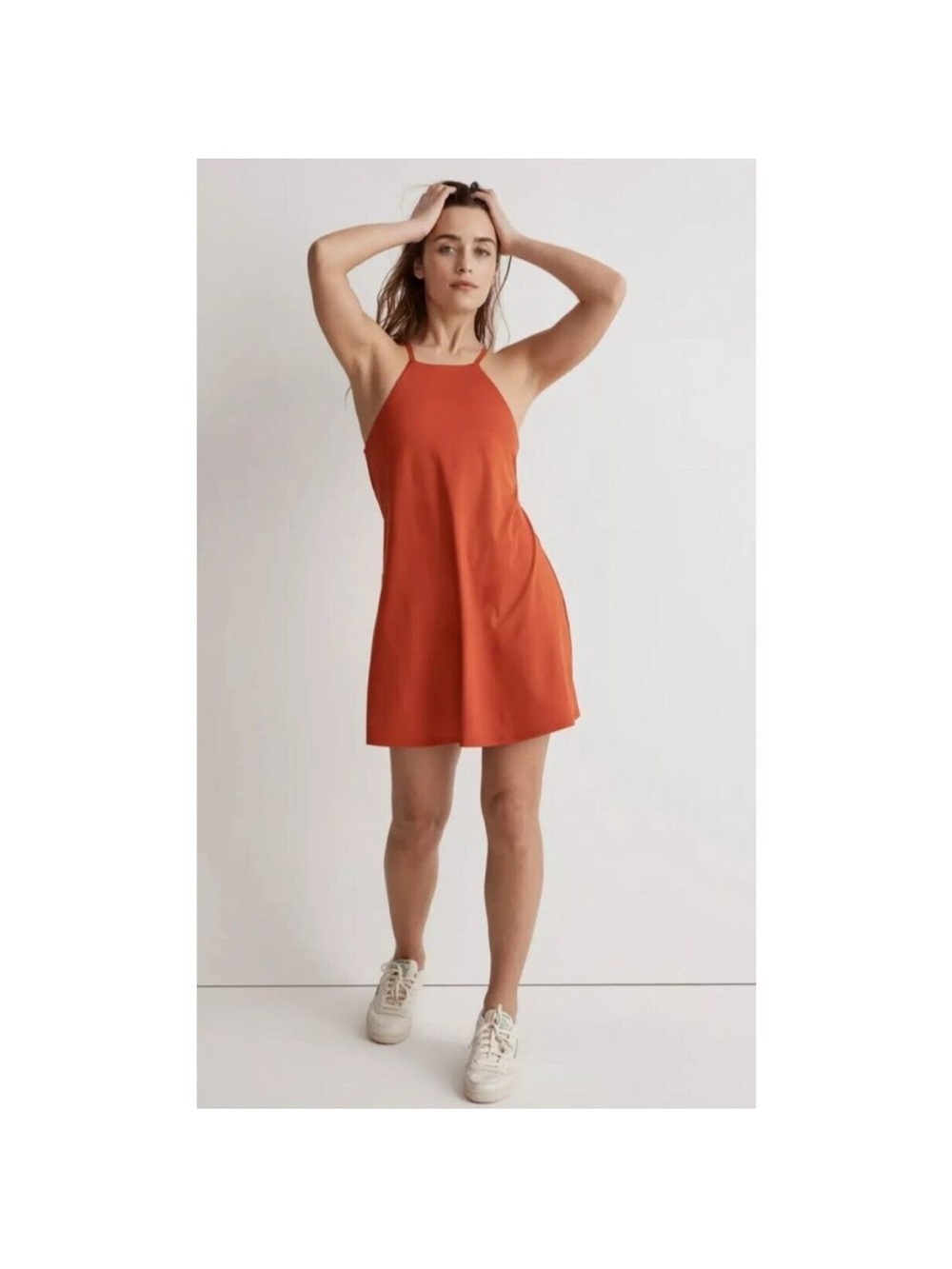 Madewell Flex Fitness Dress in Burnt Orange